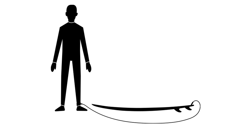 how to size a surfboard leash